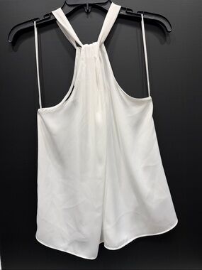 Alex Marie White Halter Camisole with Gathered Back